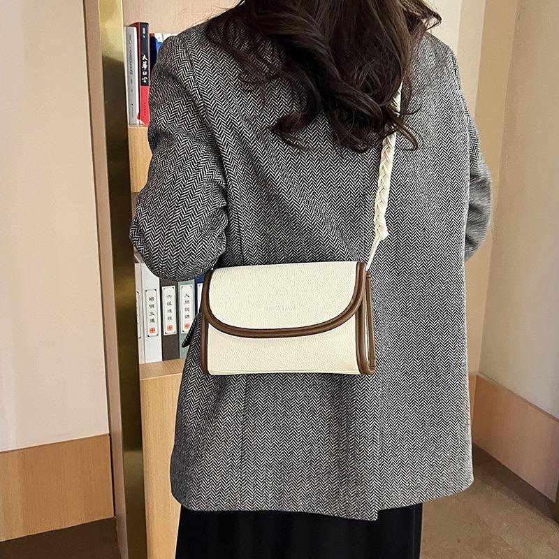 Women's small backpack autumn solid color shoulder bag fashion trend versatile texture messenger small square bag