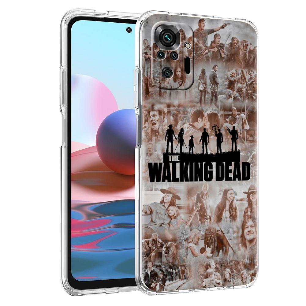 

The Walking Dead Phone Case Cover for Redmi Note 10 11 12 7 8 8T 9 K40 Gaming 9A 9C Pro Plus Transparent Silicone Shell Capa Bag Note 11T 5G