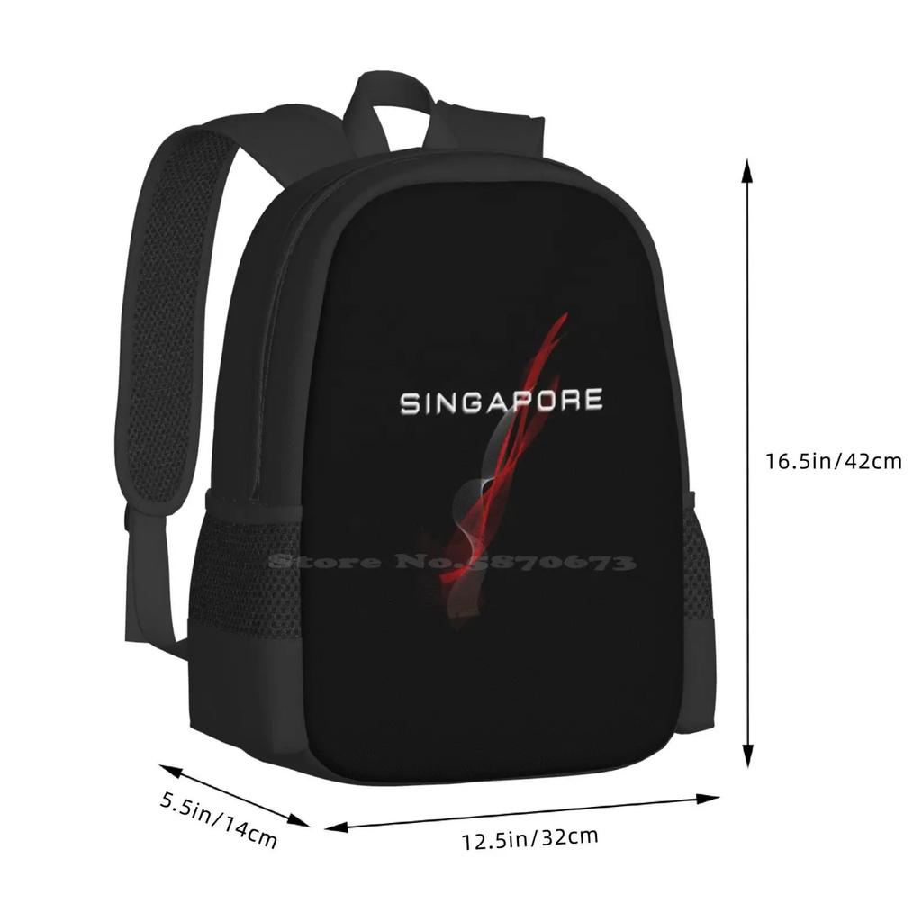 Singapore Flag Backpacks For School Teenagers Girls Travel Bags Singapore Flag I Love You Singapore Singapore Fun Singapore
