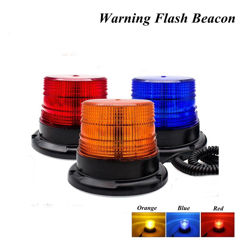 Luce stroboscopica per auto Luce di emergenza per auto Luce rotante per indicazione del traffico per auto Luce lampeggiante per auto LED Arancione Blu Rosso Luce di avvertimento per auto