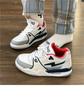 Hong Kong Style Men's Air Cushion Sports Shoes - 2025 Summer Trend, Thick Sole Casual White Sneakers for Students and Couples