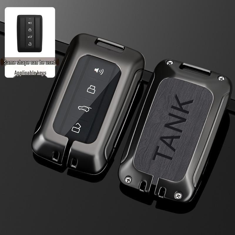 Tank 300/500 Key Cover: New Logo City Off-road Metal Car Buckle for Men.