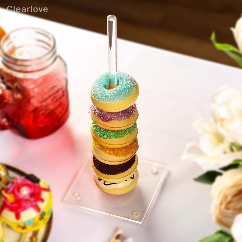 Acrylic Doughnut Holder Dessert Display Rack Dim Sum Bread Sales Rack Donut Stand Birthday Party Wedding Table Decoration