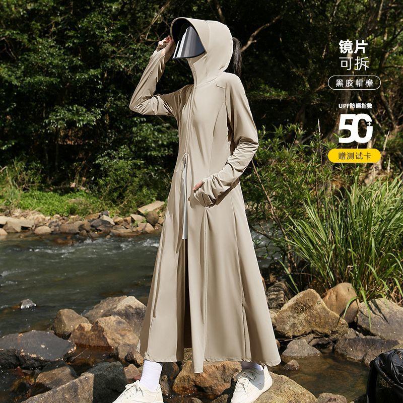 Vinyl Ice Silk Sunscreen Clothing Women's 1011 New Summer Outdoor UV Protection Long Full Body Sunscreen Clothing Jacket