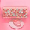 Portable Wireless Keyboard and Mouse Set Circular Keycaps Compact Computer Peripherals Office Games RGB Lighting Effects