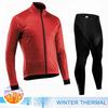 2025 Pro Team Winter Thermal Fleece Cycling Jersey Set Long Sleeve Bicycle Clothing Mtb Bike Wear Maillot Ropa Ciclismo Cycling