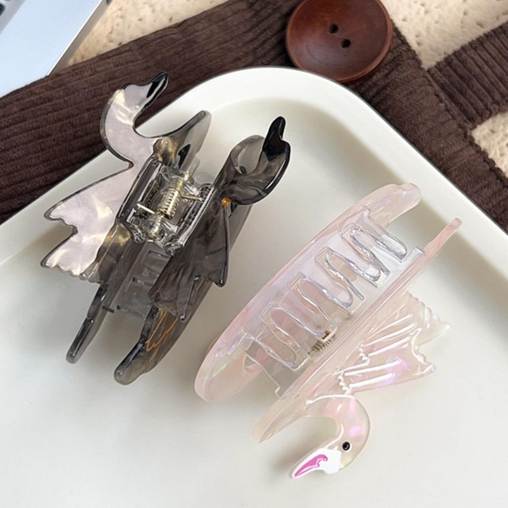 Animals Goldfish Grab Clip Acetic Acid Swan Hair Clip Creative Cartoon Acetate Shark Clip  Woman
