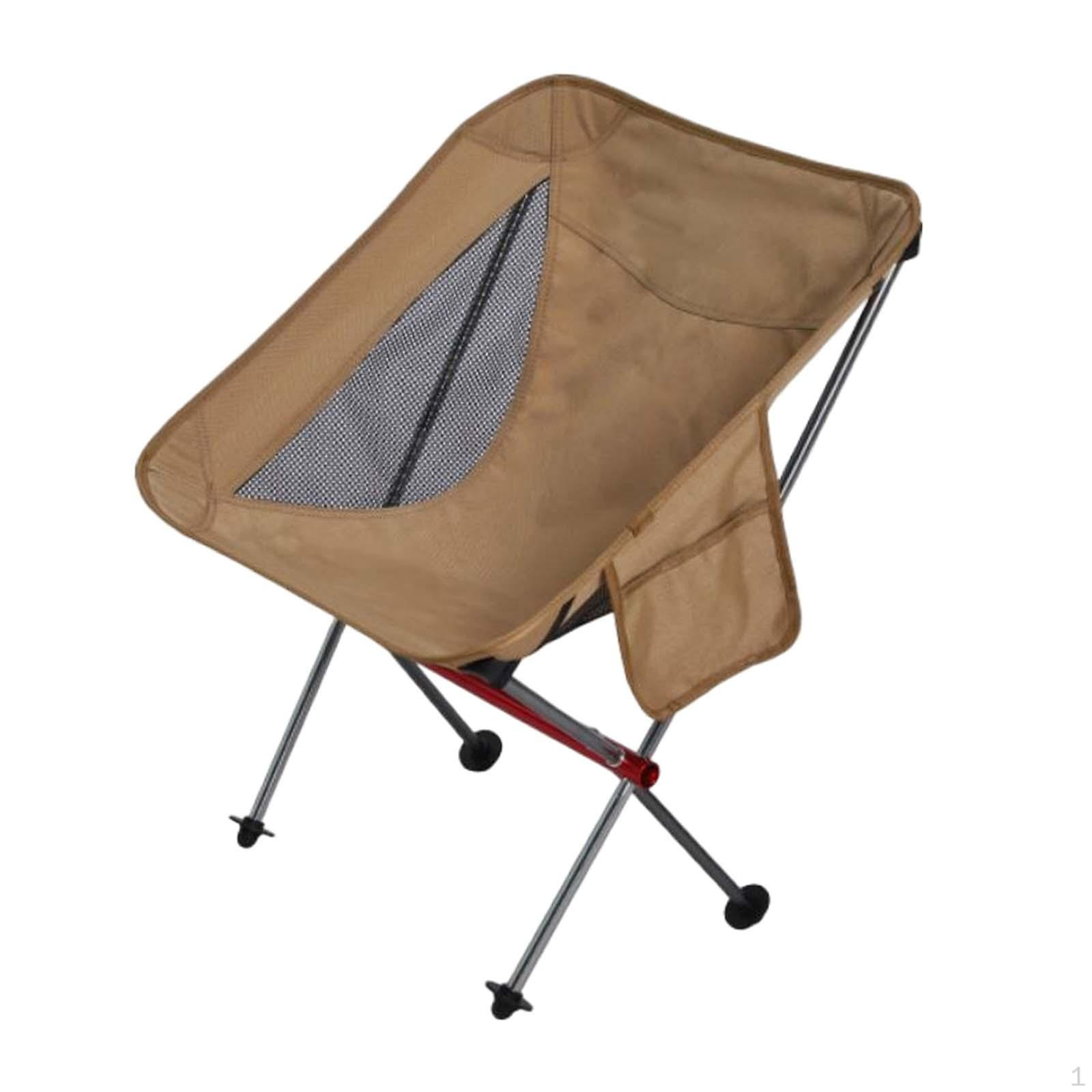 Folding Camping Chair Compact 250lbs Backrest Stool for Outdoor Backpacking хаки