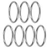 7 Stück Metall-O-Ring Wasserdicht Rostfrei 304 Edelstahl Hohe Tragfähigkeit Nahtlos Geschweißt Runder O-Ring 8x80mm