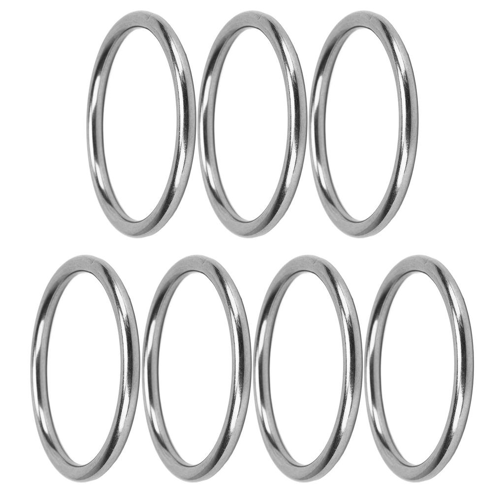 7 Stück Metall-O-Ring Wasserdicht Rostfrei 304 Edelstahl Hohe Tragfähigkeit Nahtlos Geschweißt Runder O-Ring 8x80mm