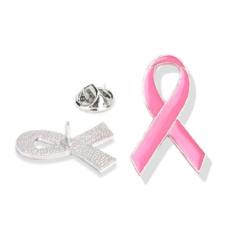 Glitter Ribbon Breast Cancers Enamel Pins Prevention Awareness Badge Brooches