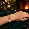 Rust-resistant Bracelet Christmas Bracelets for Women, Santa Claus Elk Snowman Tree Fine Workmanship Beaded Bracelet, Holiday Jewelry Gifts