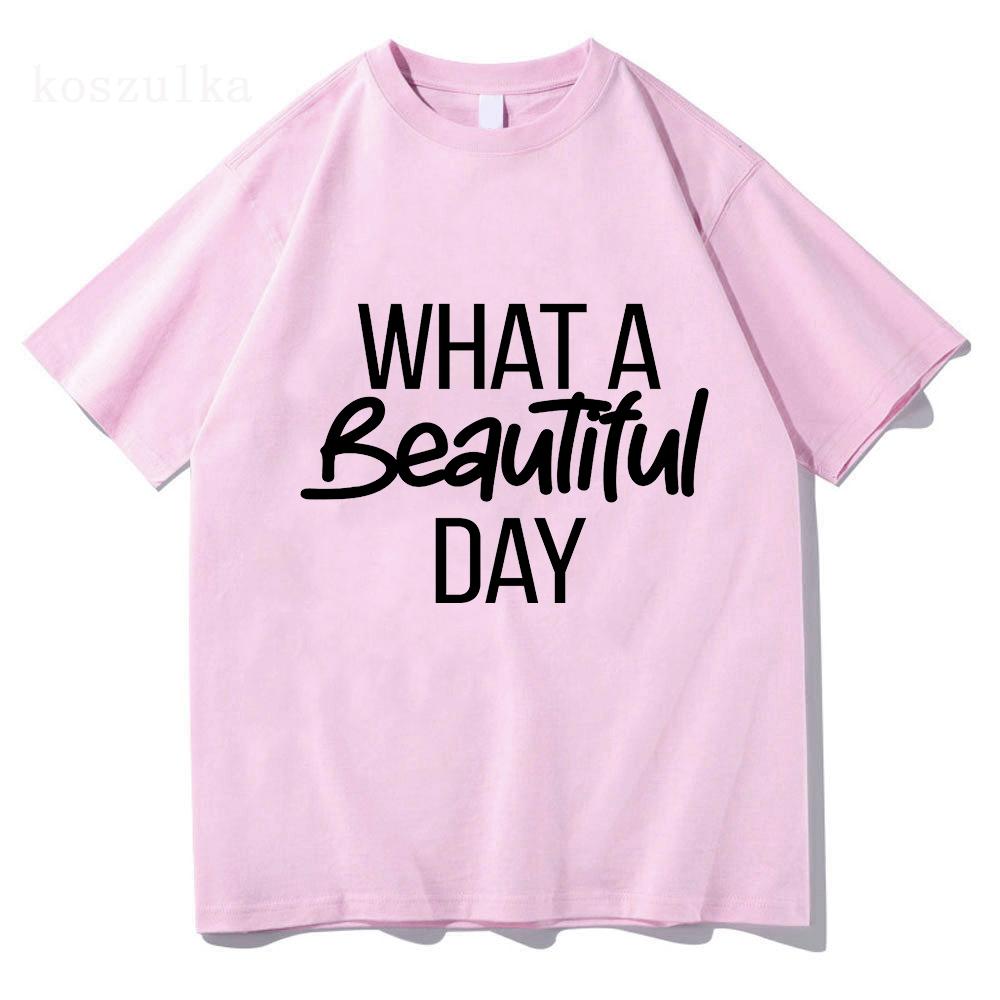 What A Beautiful Day T-shirt Lauren Spencer Smith Harajuku Graphic TShirt Unisex High Quality Aesthetic Vintage 100% Cotton Tees