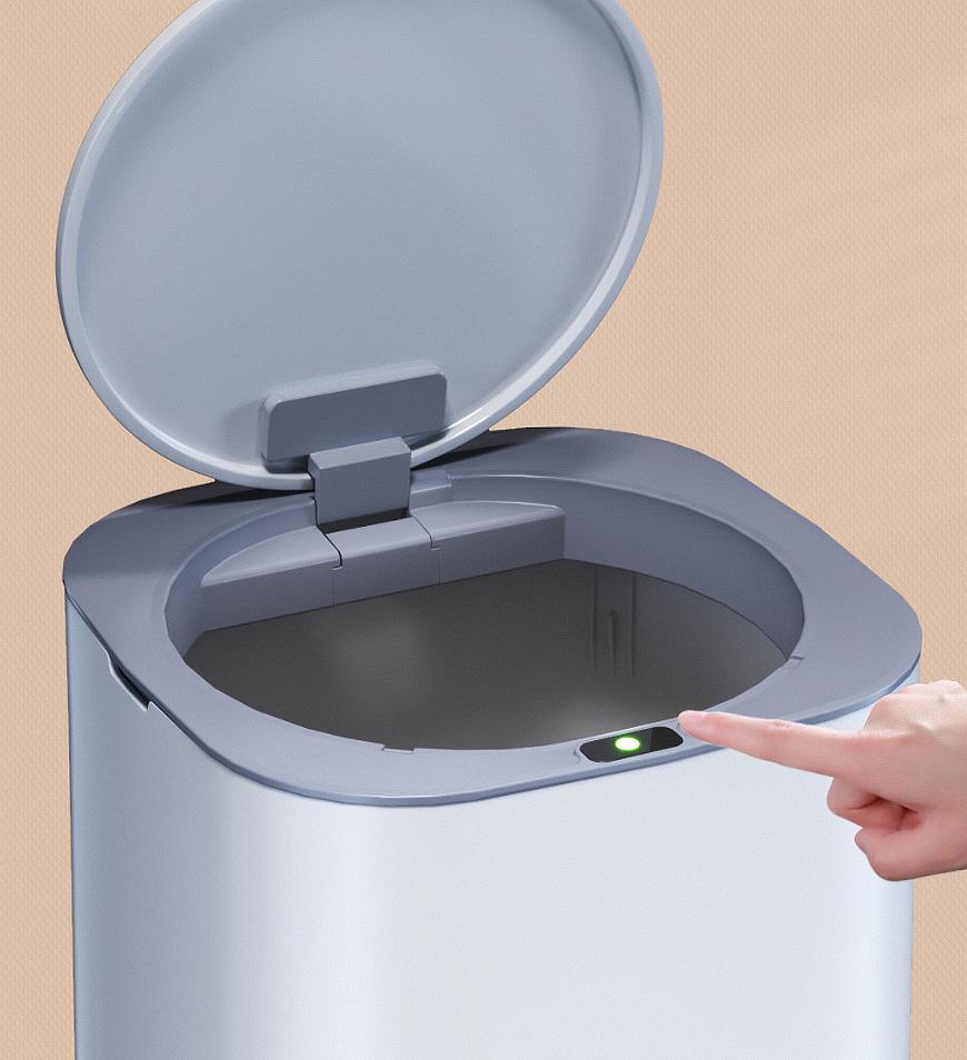 11L Light Luxury Kitchen Smart Sensor Trash Can Induction Garbage Bin Bedroom Toilet Automatic Waterproof Bucket Lid StorageTool
