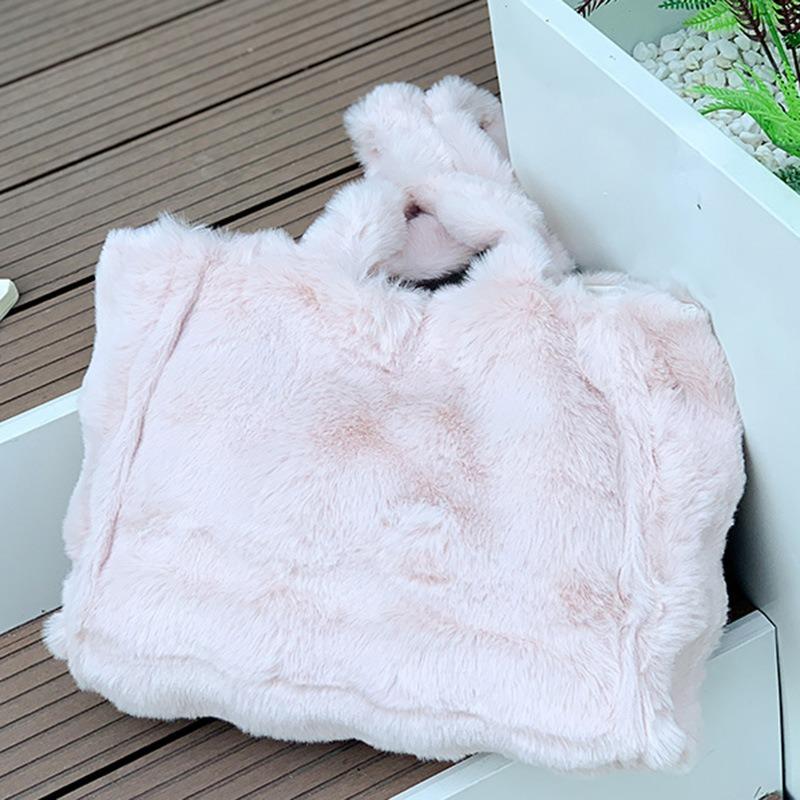 Autumn large-capacity plush bag new women's bag fashionable high-value shoulder bag tote bag for women