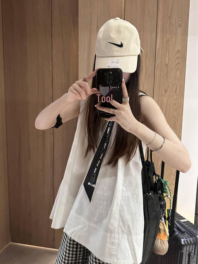 Reversible Summer Linen Cutout Tank Top