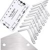 T-shaped Stainless Steel Guitar Repair Measuring Tool Set - String Height, Spacing, and Leveling Rulers
