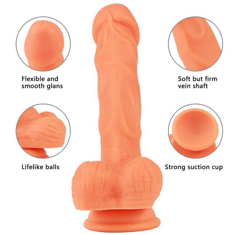 Female Masturbation Sex Tool Simulation Penis Small Silicone Soft Large Super Thick Fake Penis Adult Erotic Sex Products