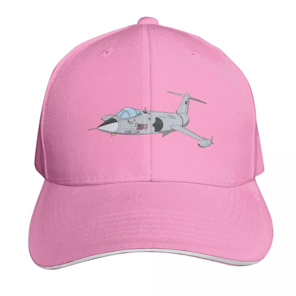 F Starfighter Aircraft Illustration Baseball Cap Summer Beach Travel Streetwear Hip Hop Trendy Vintage Retro Embroidered