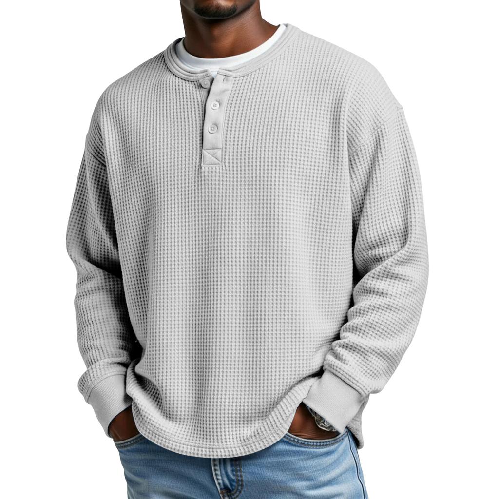 Men's Knit Casual Collar Pullover - Long Sleeve Daily Wear