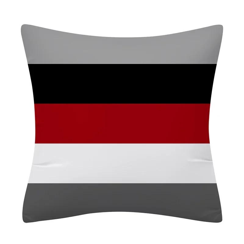 45X45Cm Red Series Geometric Pillowcase Abstract Pachwork Square Cushion Cover Sofa Car Waist Throw Pillowslip Home Decor