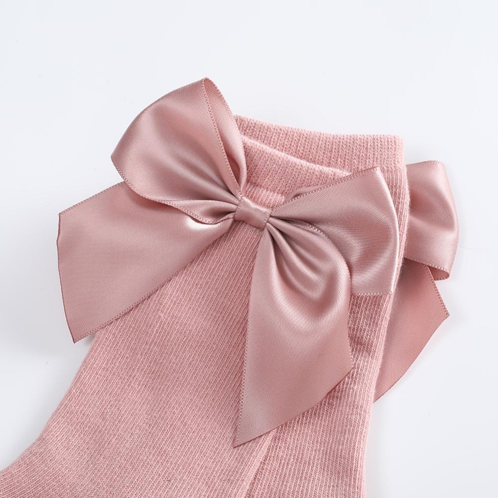 Newborn Baby Girls Socks Kids Socks Toddlers Big Bow Knee High Long Soft Cotton Lace Socks Children Socks 0-3Y