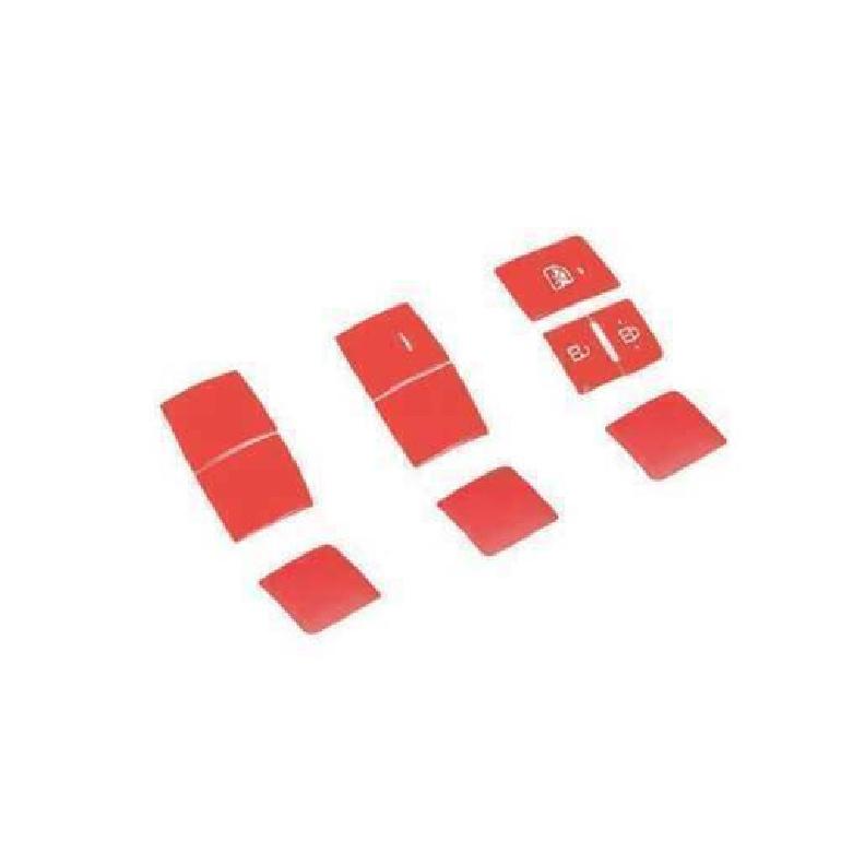 Red Aluminum Button Sticker For Toyota Corolla - Window Lift Lock 9pcs