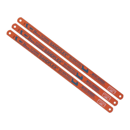 Sankyo Corporation BAHCO Metal Cutting Saw Blade Replacement, for Stainless Steel, Alloy Steel, and General Metals, 24 Teeth, Pack of 3, BC-5