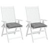 Chair Cushions 2 Pcs. Gray 40 X 40 X 7 Cm Oxford Fabric