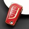 Full-Coverage Protective Case for Two-Button Toyota Keys, Fits Corolla, Highlander, Reiz, RAV4
