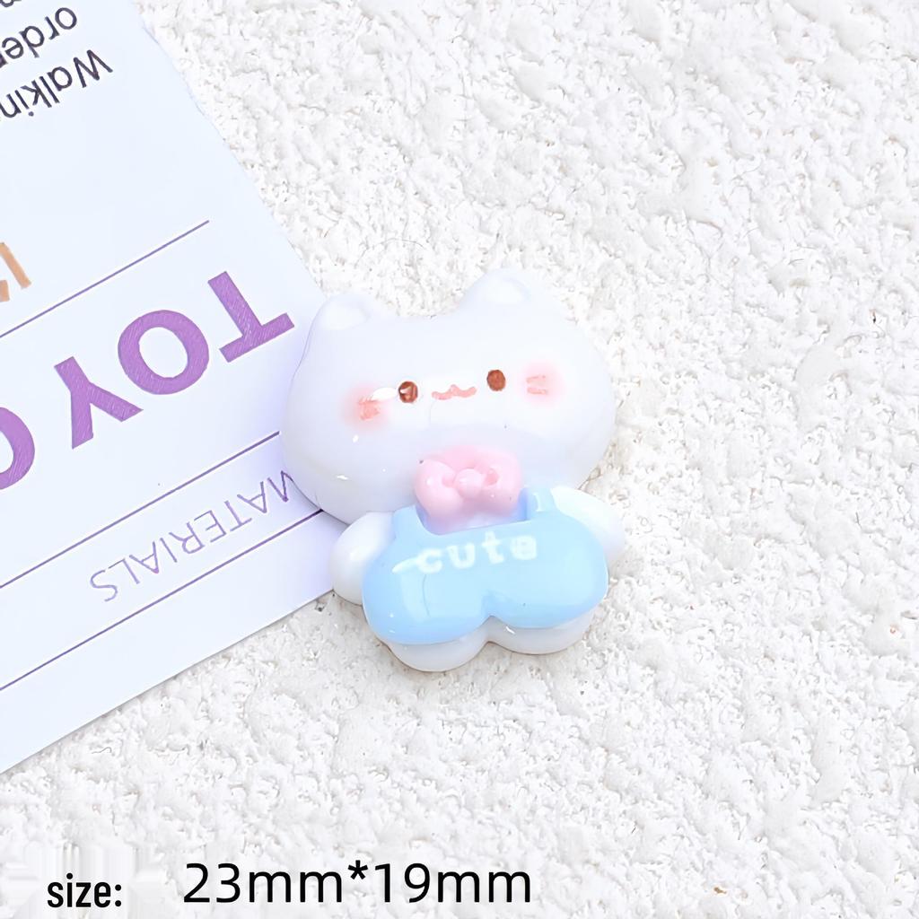 Glossy Cartoon Kitty Resin Shoe Buckle & Hair Clip DIY Accessory