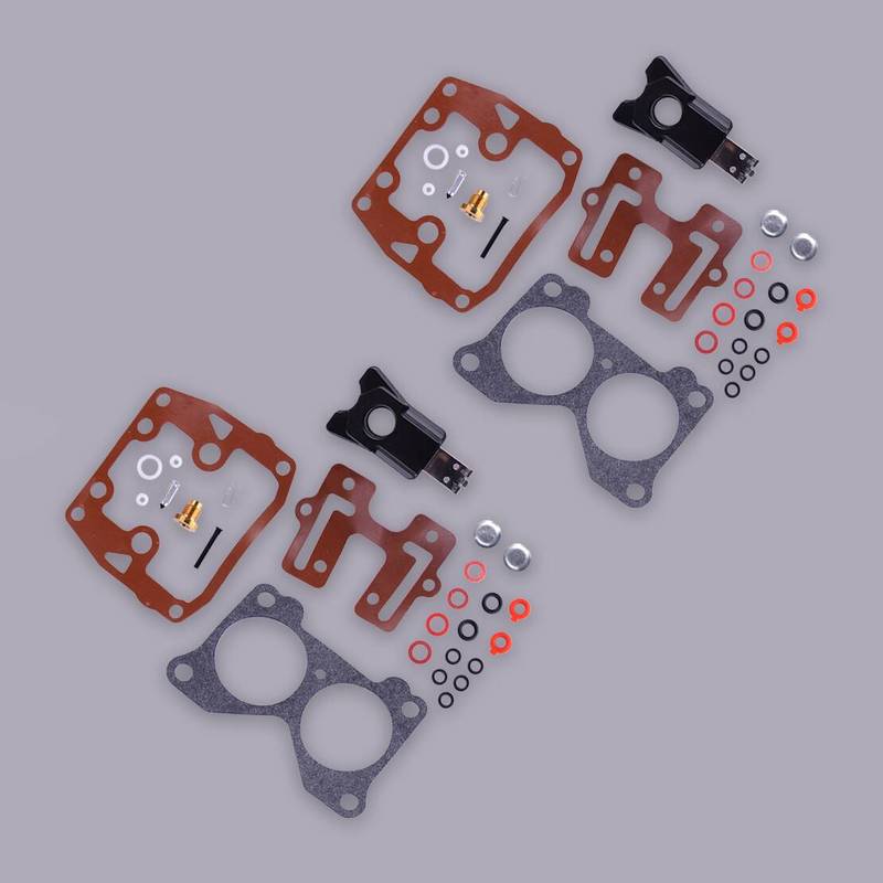 

390055 392550 398526 434888 435443 439076 18-7046 2 Sets Carburetor Repair Rebuild Kits Fit for Johnson Evinrude V4 V6 Crossflow