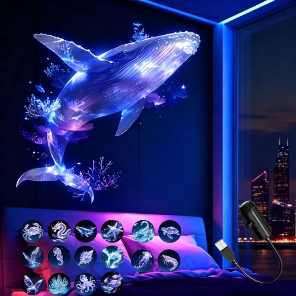 161 Degree Rotating Dreamy Starry Sky Projector USB Powered Flexible Neck USB Plug Projection Lamp Interchangeable Slides