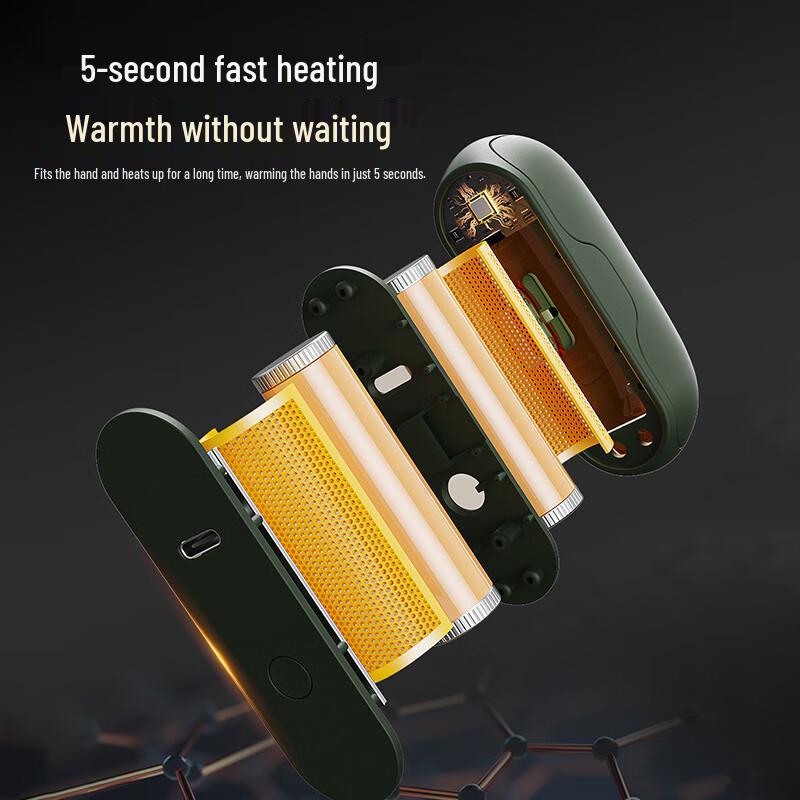 Magnetic Split Hand Warmer with Charging Case