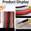 0.6cm Wide Cotton Waxed Shoelaces Flat Shoe Laces Sneakers Boots Waterproof Leather Shoelace 80/100/120/140/160cm 2Pcs/6Pcs
