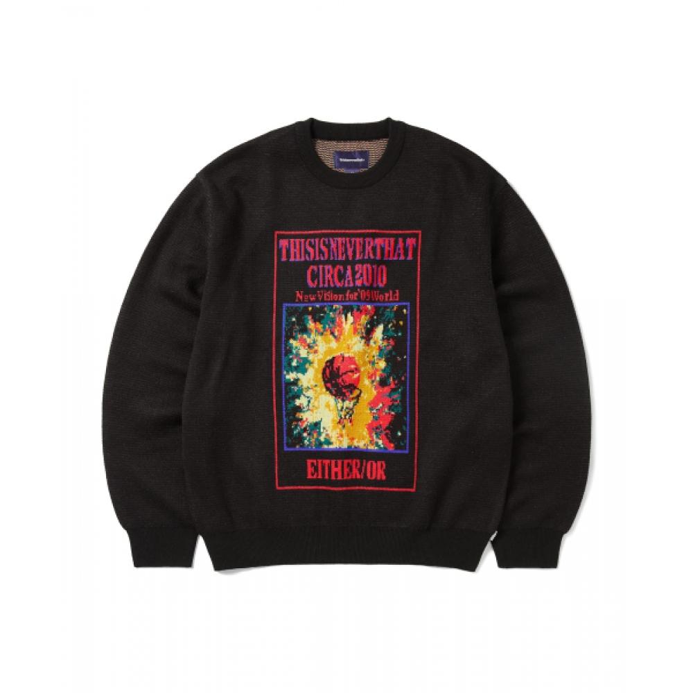 Thisisneverthat Basketball Hoop Knit Sweater Black S