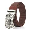 Men'S Nylon Belt Business Automatic Buckle Belt Casual Canvas Toothless Buckle Belt Strength Delivery