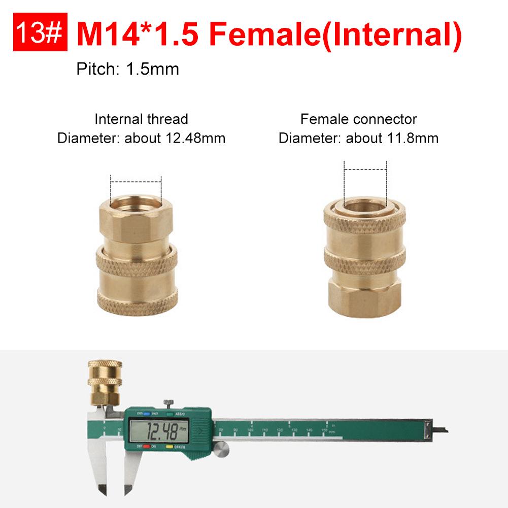 Pressure Washer Connector Professional Adapter 1/4 Quick Disconnect M14 M22 Male Female Coupler Car Washing For Bmw Tesla VW
