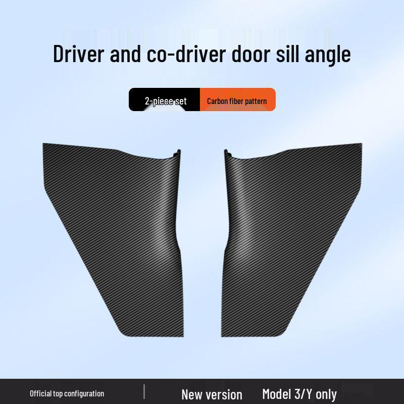 

Tesla Model Y facelift and Model 3 Carbon Fiber Passenger Side Sill Strips & B-Pillar Corner Protector Facelift model 3 exclusive