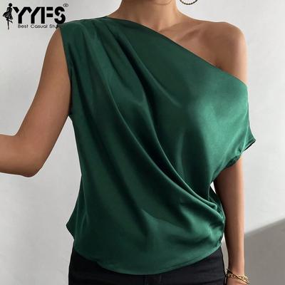 Damenmode Casual Sommer Frühling Einfarbig Druck Ärmellose Blusen & Hemden