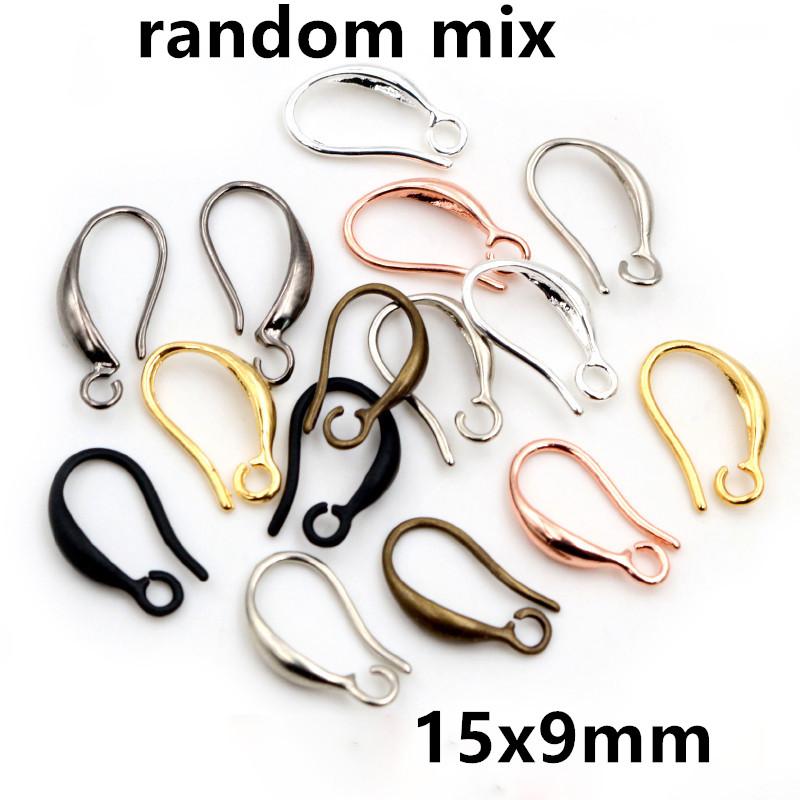 20pcs Craft Brass Small Earring Hooks Wire 4 Styles French Lever Earrings Hooks DIY Jewelry Making Accessories Findings