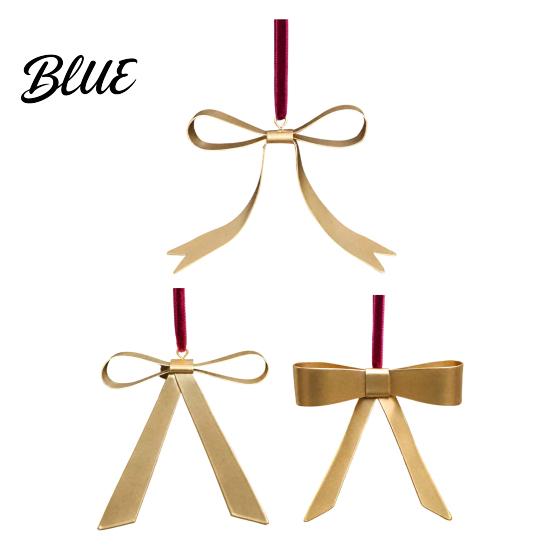 Decorative Bows for Garlands Gold Bow Christmas Ornaments Vintage Metal Hanging Decoration with Velvet Matte Ornaments Ribbon Xmas Tree Garland