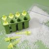 8-Cavity Ice Pop Mold Reusable Easy-Release Freezer Tray With Sticks Silicone Popsicles Maker For Kids Adults Home Party Kitchen