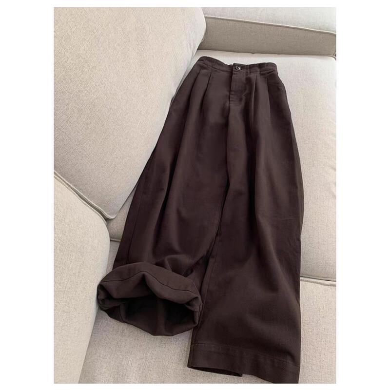 Zuose Vintage High-Waisted Wide-Leg Pants