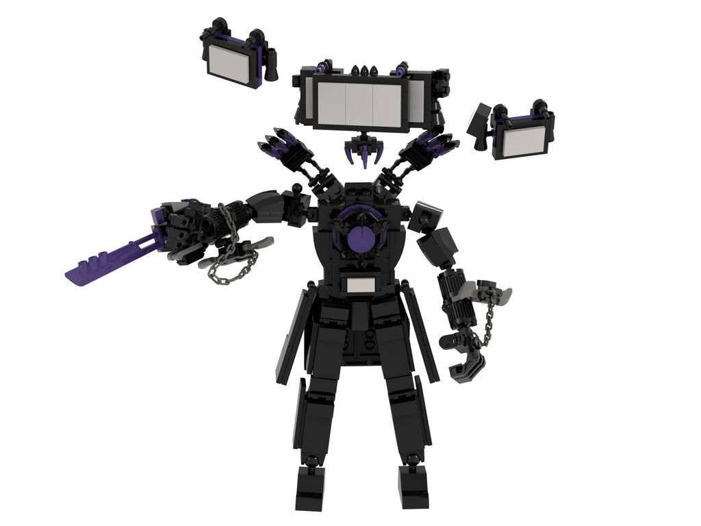 Compatible With Skibidi Toilet MOC Abstract Building Blocks Upgrade Titan Speaker King Model Bricks Toys