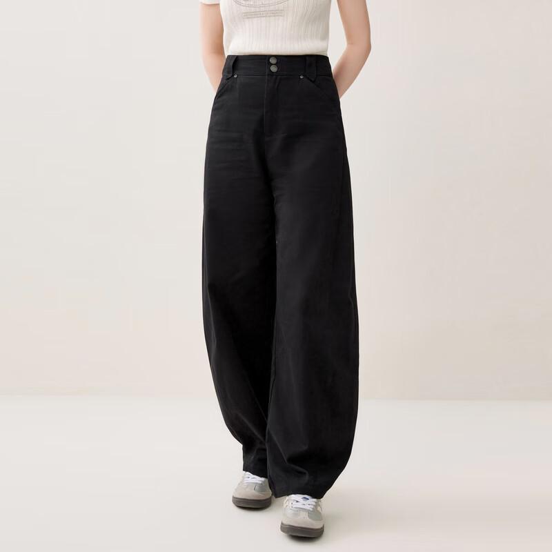 LEDIN Women's Twill High-Waist Tapered Banana Pants