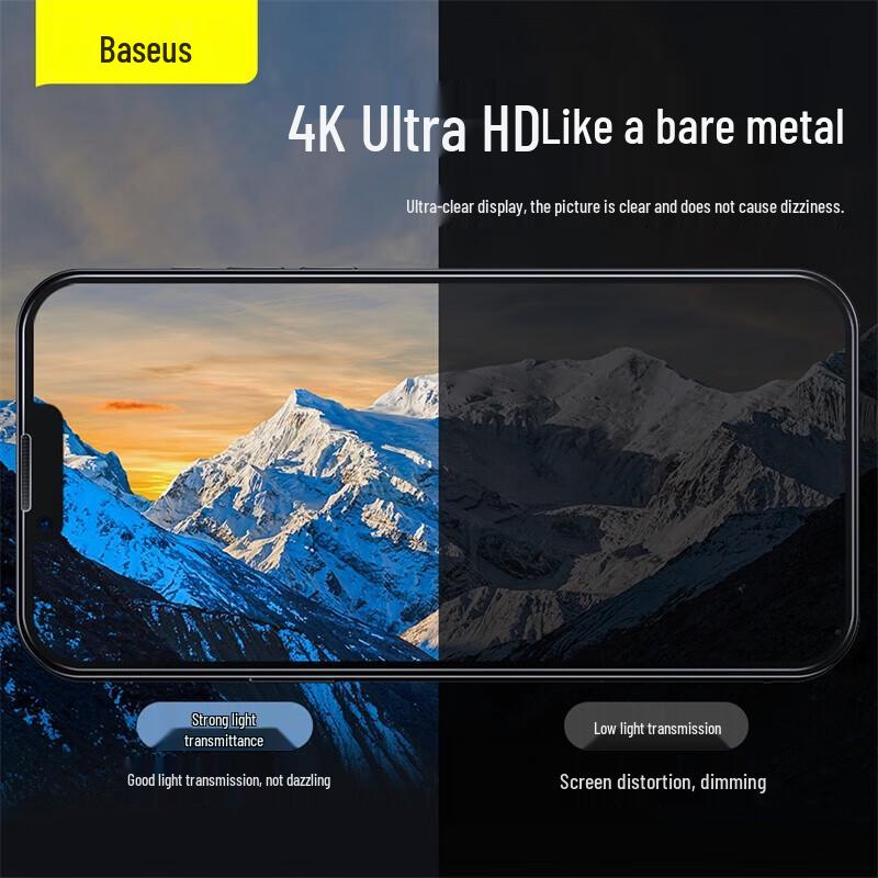 Baseus 2nd Gen AR Enhanced HD Corning Tempered Glass Screen Protector with Dust-Free Applicator