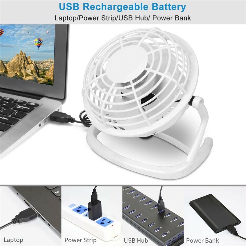 Usb Mini Fan Ultra-quiet Electric Adjustable Tilt Stand Cooling Fan Air Cooler Household Electrical
