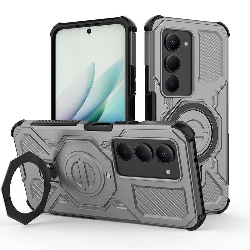 KEYSION Shockproof Magnetic Case for Xiaomi POCO M8s 5G Upright Live Metal Ring Stand Phone Back Cover for POCO M8s 5G