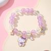 Sanrio Cinnamoroll Crystal Beaded Bracelet - Handmade Cartoon Gift for Female Students, Friends, and Couples.